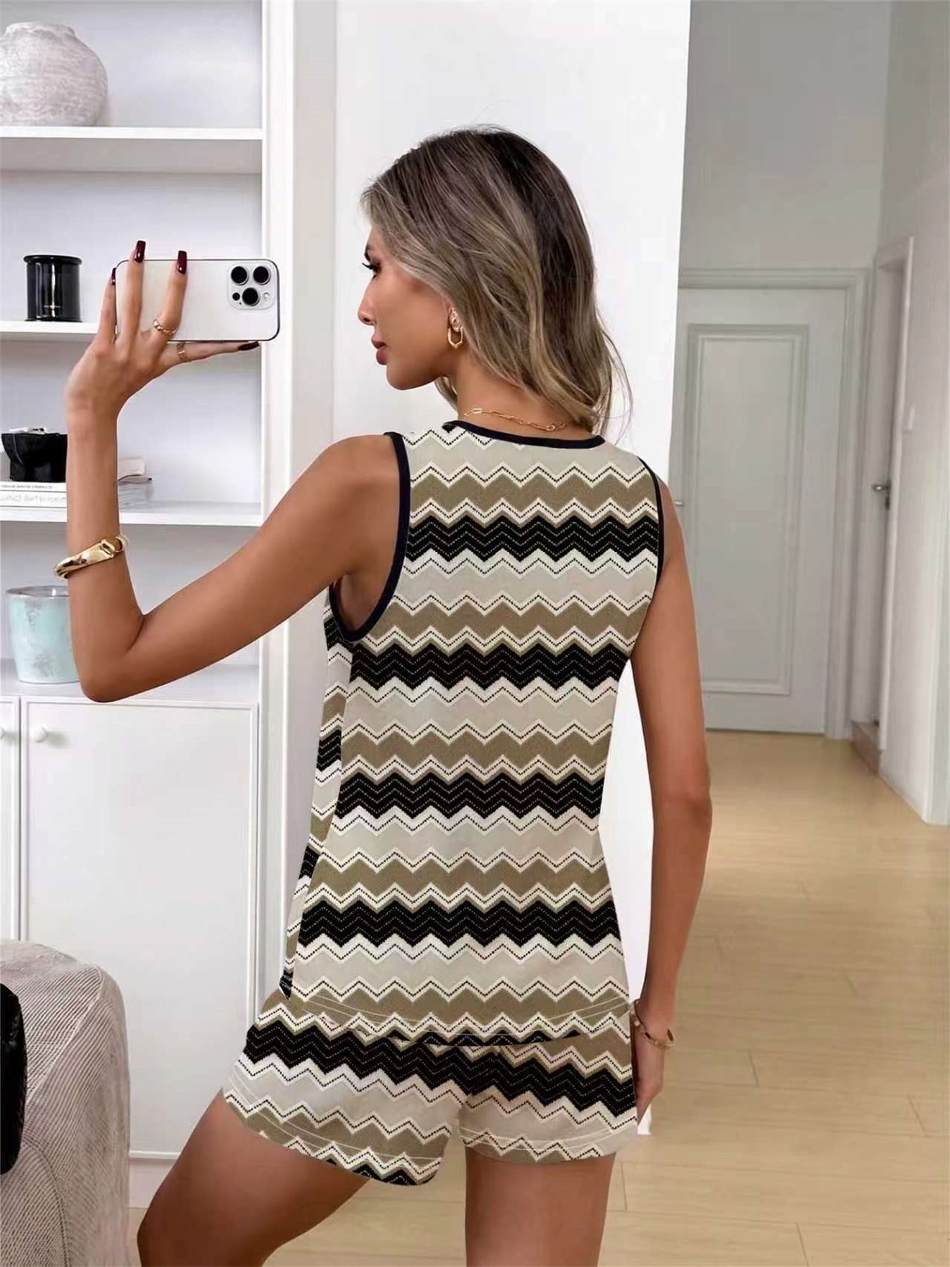 Conjunto casual dos piezas mujer floral milk silk