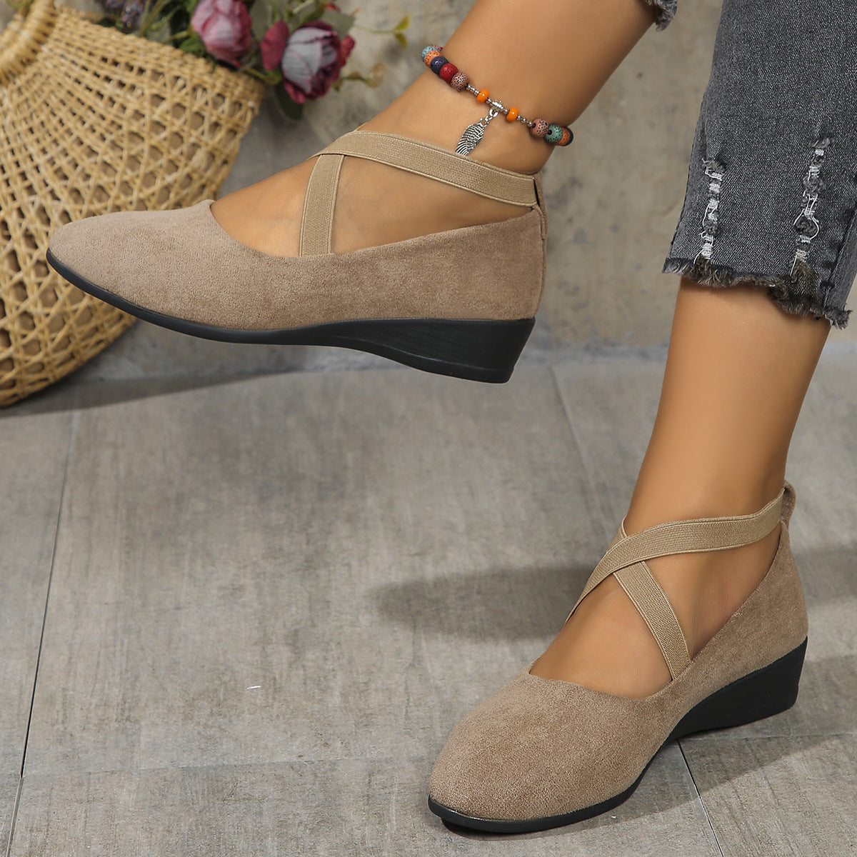 Zapatos Cuña Mujer Punta Cerrada Elegantes