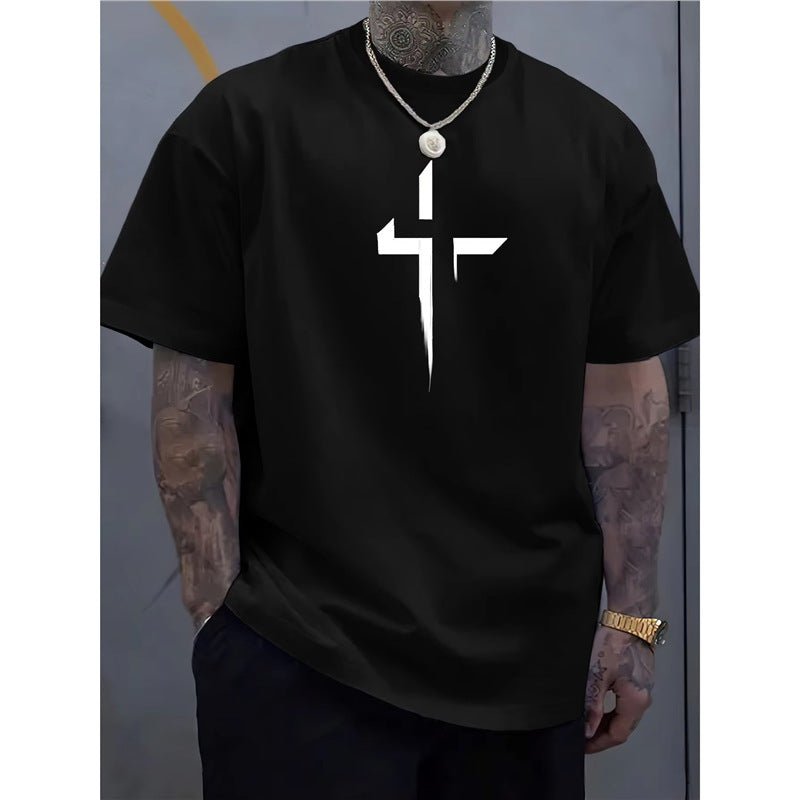 Camiseta Streetwear Hombre Manga Corta | Estampado Cruz 7 Colores - Irina Shop