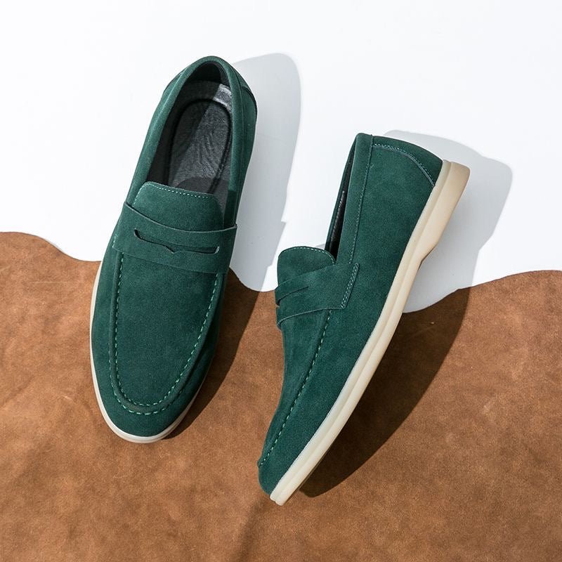 Zapatos Sin Cordones Hombre Punta Fina Tacón Chunky | Tallas 38-47 - Irina Shop
