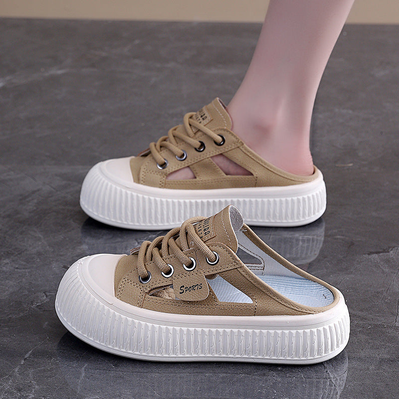 Zapatillas Mujer Suela Gruesa Transpirables Caladas Casual