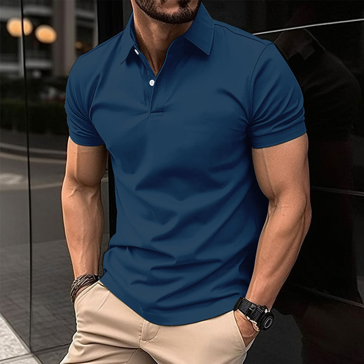 Polo Manga Corta Hombre | Color Solido | Tallas S-3XL