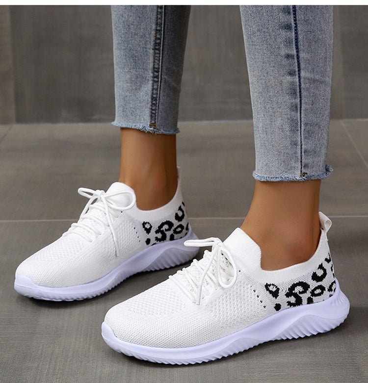 Zapatillas Mujer Leopardo con Cordones | Sneakers Casual - Irina Shop