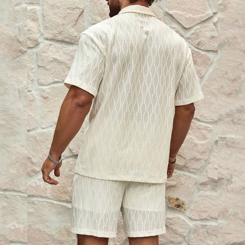 Conjunto Verano Hombre Dos Piezas Camisa Shorts Casual
