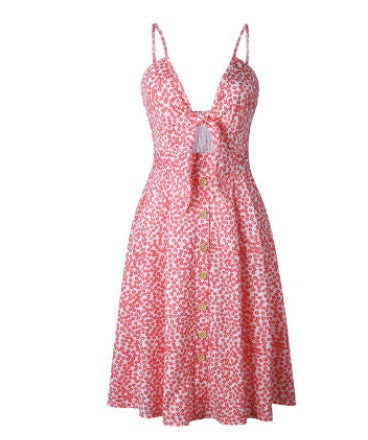 Vestido Verano Mujer Espalda Descubierta con Tirantes