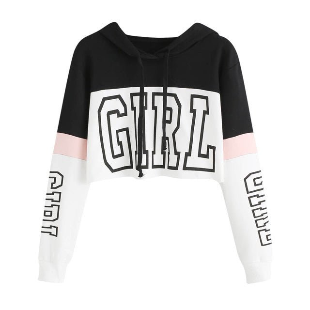 Sudadera Crop con Capucha Mujer Patchwork - Irina Shop