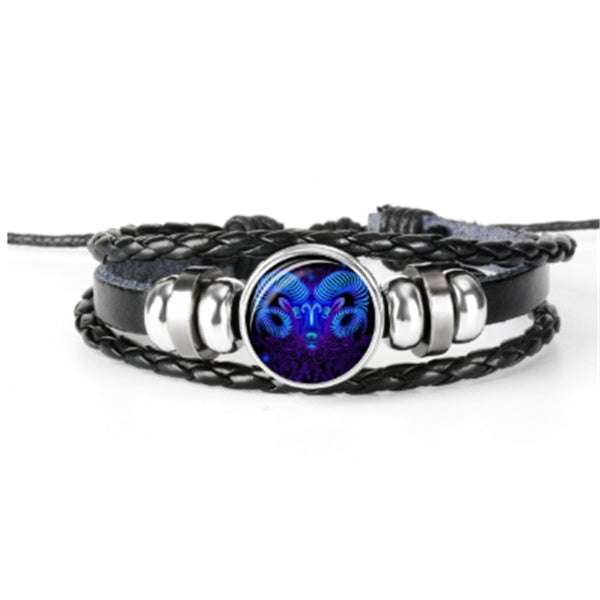 Pulsera Zodiaco Constelacion Luminosa Trenzada 12 Signos