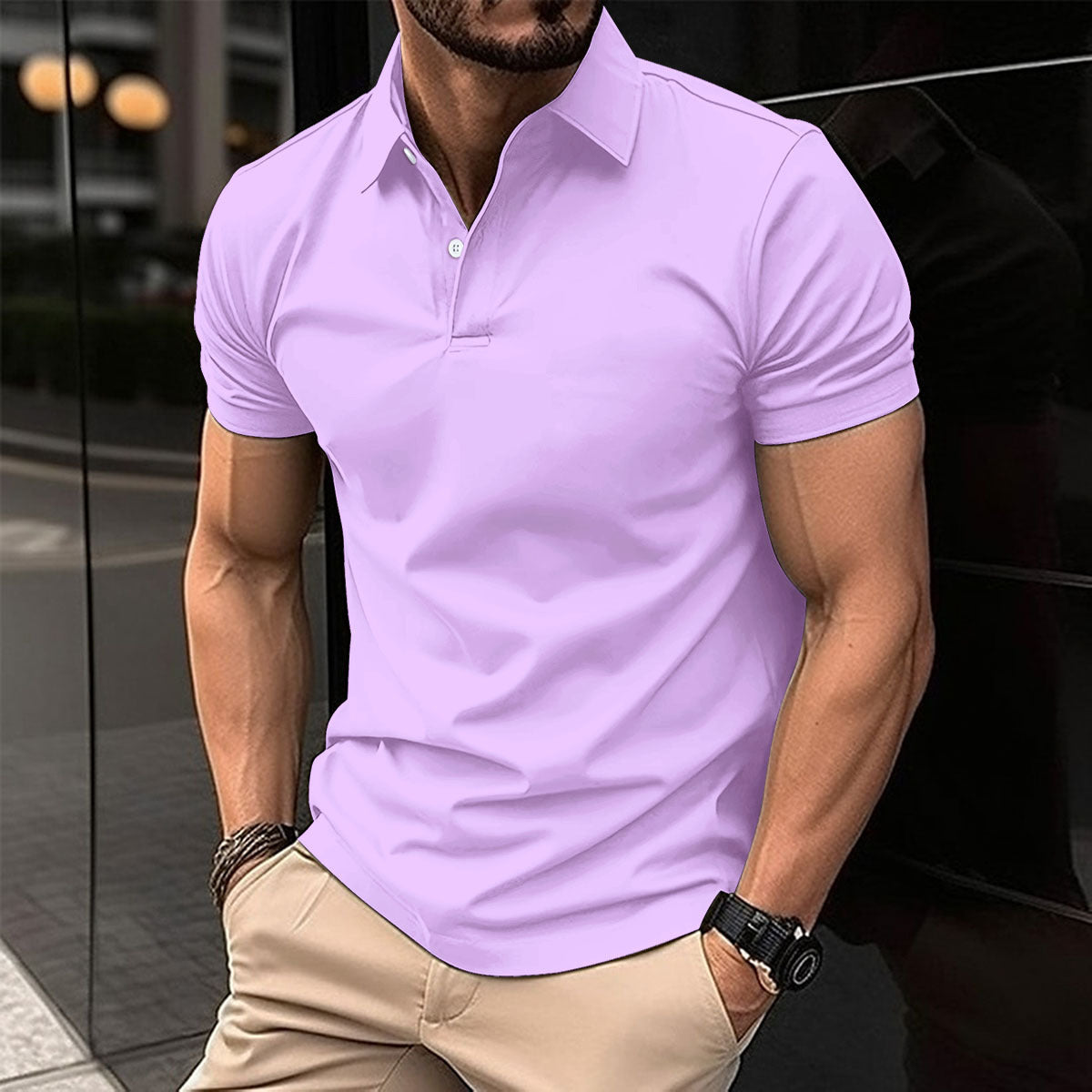 Polo Manga Corta Hombre | Color Solido | Tallas S-3XL