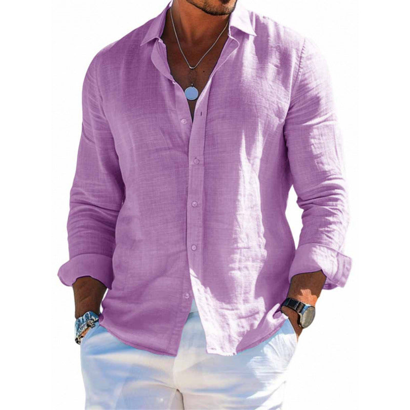 Camisa Manga Larga Hombre Casual Holgada S-6XL