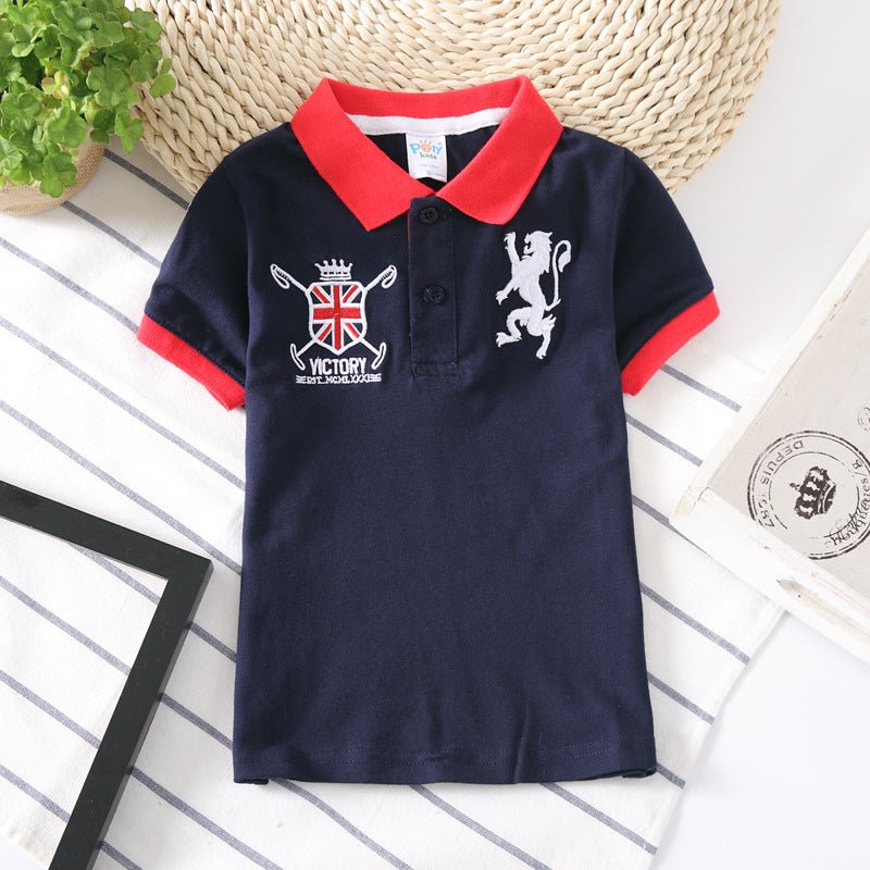 Polo Manga Corta Niños - Estilo Coreano Transpirable