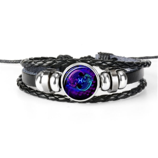 Pulsera Zodiaco Constelacion Luminosa Trenzada 12 Signos