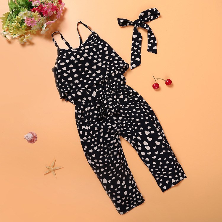 Conjunto Niña Verano | Mono Lunares Sin Mangas de Algodón - Irina Shop