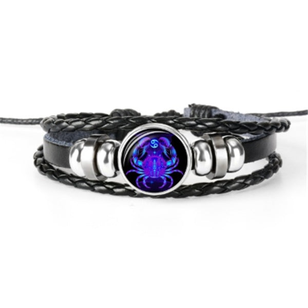 Pulsera Zodiaco Constelacion Luminosa Trenzada 12 Signos