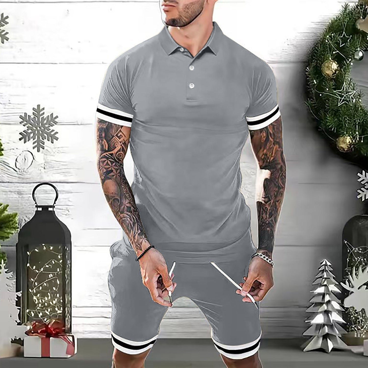 Conjunto Hombre Verano 2 Piezas Polo y Short Deportivo