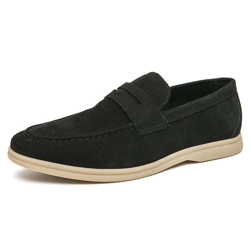 Zapatos Sin Cordones Hombre Punta Fina Tacón Chunky | Tallas 38-47