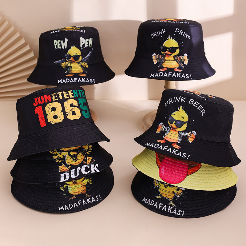 Gorro Unisex Estampado Pato Amarillo Fiesta Tendencia