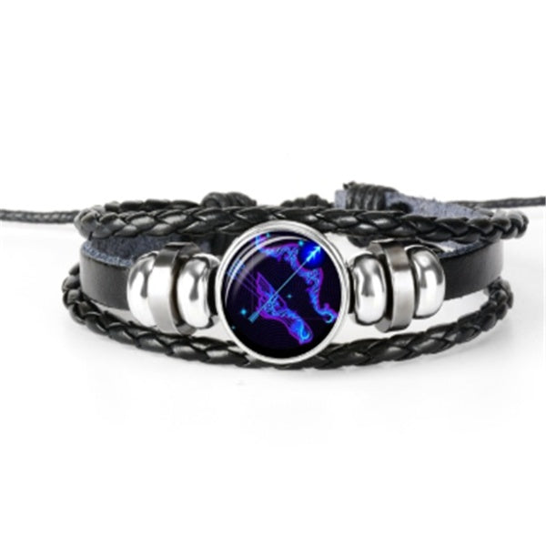 Pulsera Zodiaco Constelacion Luminosa Trenzada 12 Signos