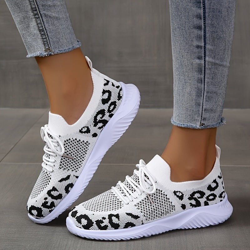 Zapatillas Mujer Leopardo con Cordones | Sneakers Casual - Irina Shop