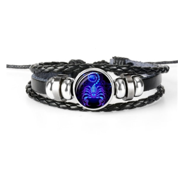 Pulsera Zodiaco Constelacion Luminosa Trenzada 12 Signos