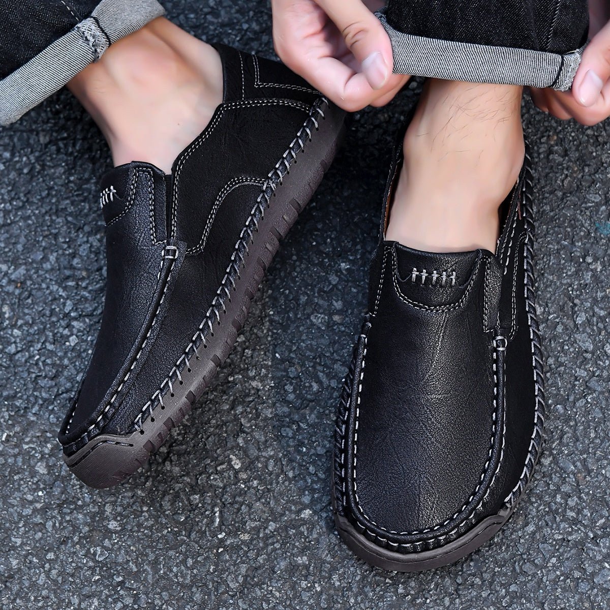 Mocasines Hombre Talla Grande | Punta Ancha Casual - Irina Shop