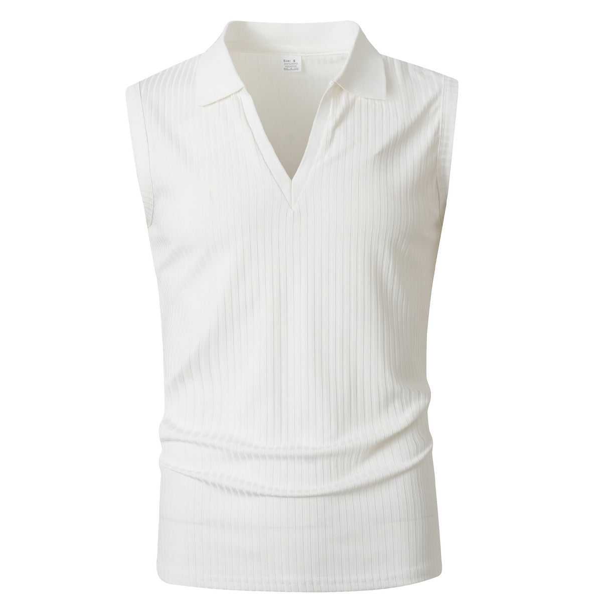 Chaleco Hombre Polo Rayas Verticales | Slim Fit Sin Mangas