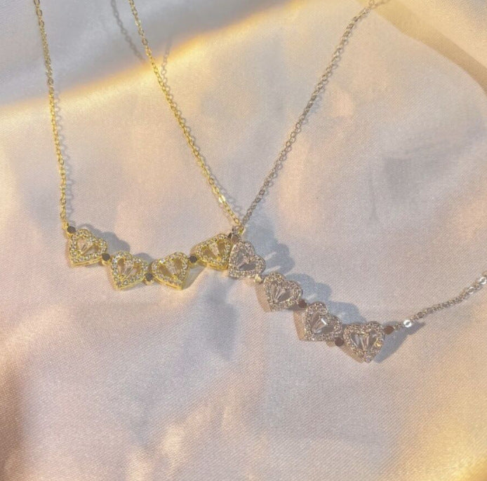 Collar Colgante Trébol Cuatro Hojas Corazón Magnético Mujer