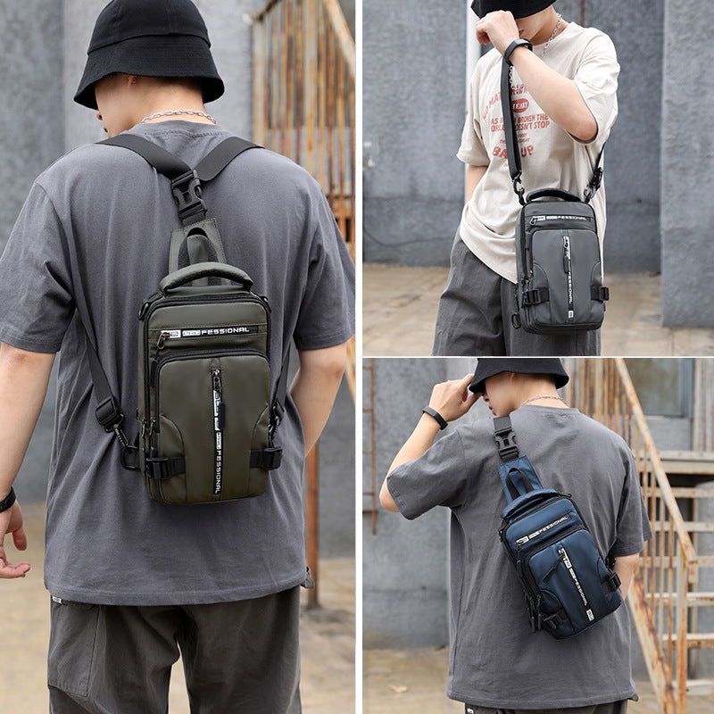 Bolsa Bandolera Hombre Multifuncional Impermeable Nylon