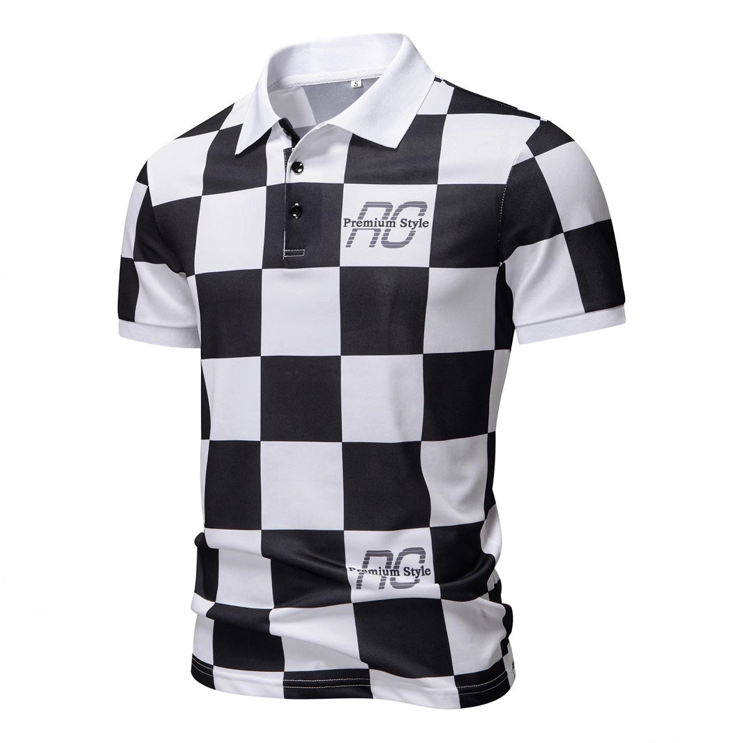 Camiseta Casual Manga Corta Hombre - Cuadros y Letras