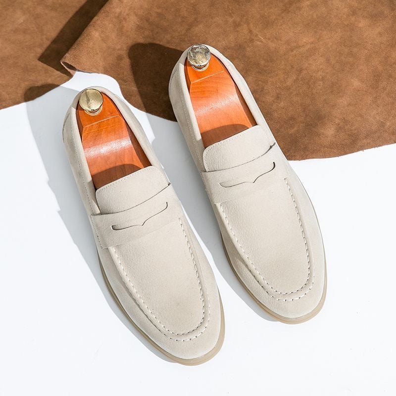 Zapatos Sin Cordones Hombre Punta Fina Tacón Chunky | Tallas 38-47