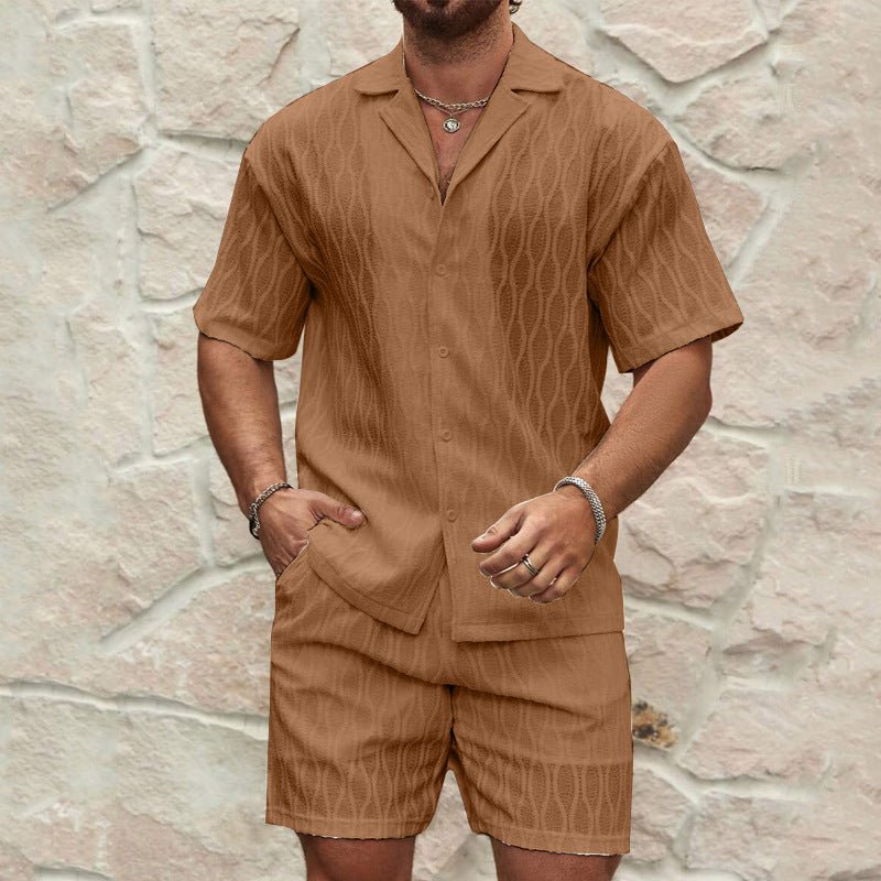 Conjunto Verano Hombre Dos Piezas Camisa Shorts Casual - Irina Shop