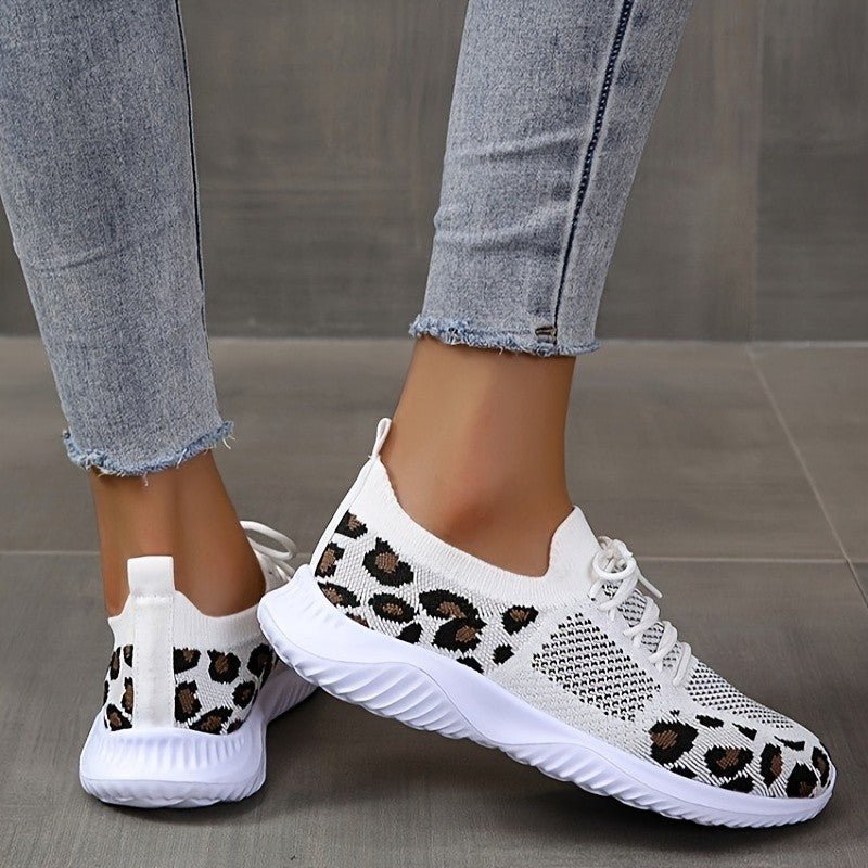 Zapatillas Mujer Leopardo con Cordones | Sneakers Casual - Irina Shop