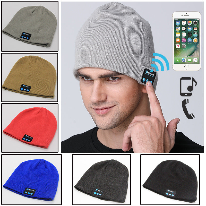 Gorro de Punto con Auriculares Bluetooth Integrados
