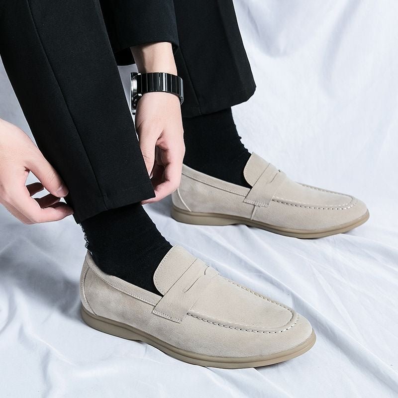 Zapatos Sin Cordones Hombre Punta Fina Tacón Chunky | Tallas 38-47