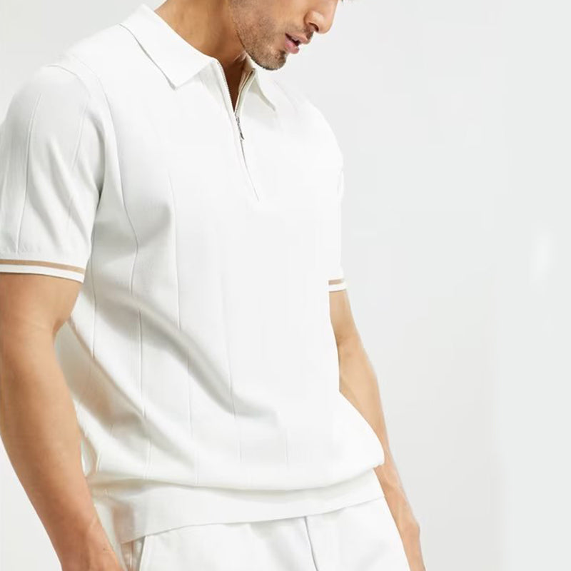 Polo Hombre Manga Corta Cremallera | Camiseta Casual Verano S-XXXL