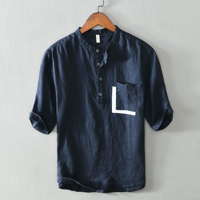 Camisa hombre manga corta - Estilo casual con bolsillos M-4XL - Irina Shop