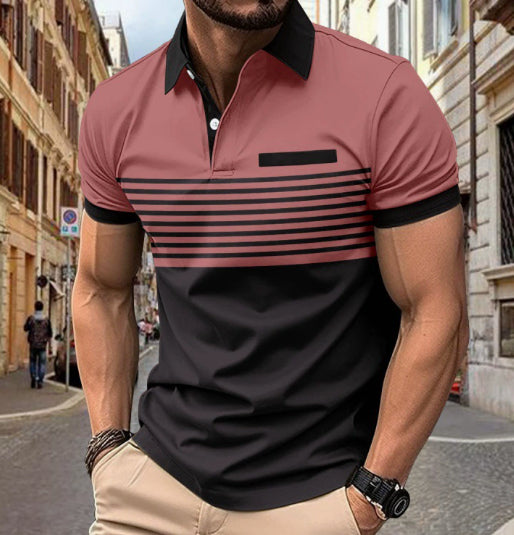 Camisa Casual Hombre a Rayas con Bolsillo — Tallas S a XXXL