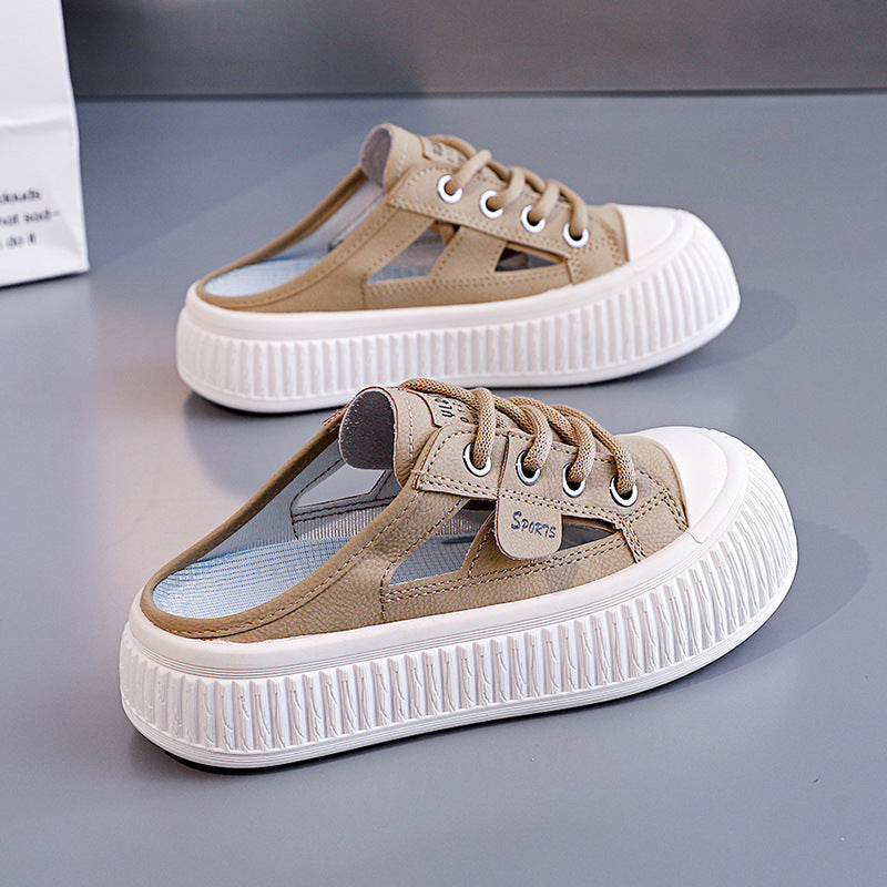 Zapatillas Mujer Suela Gruesa Transpirables Caladas Casual