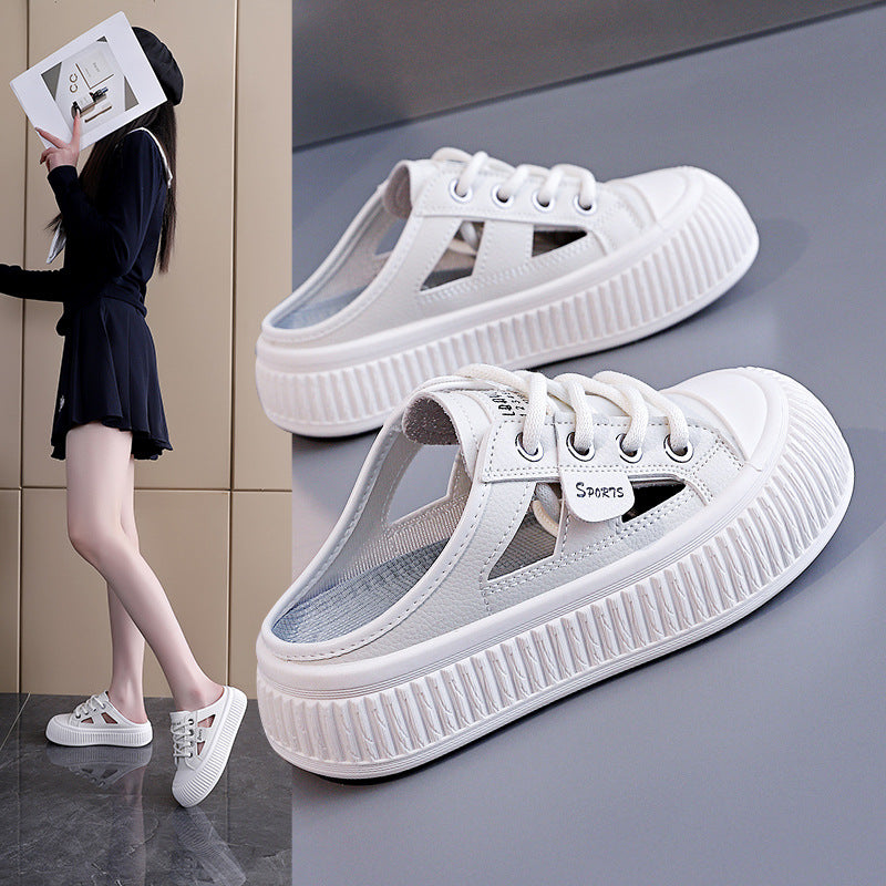 Zapatillas Mujer Suela Gruesa Transpirables Caladas Casual