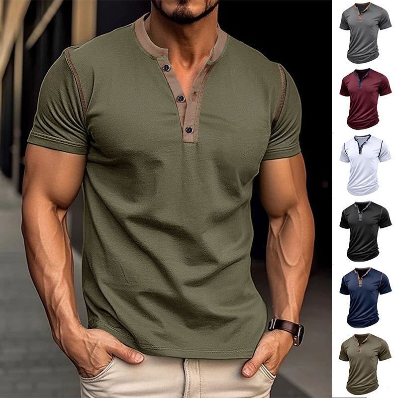 Polo Hombre Manga Corta | Camiseta V Verano Colores S-XXL