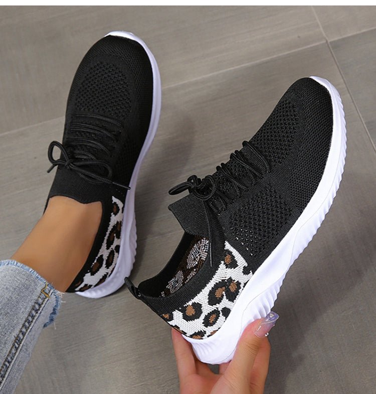 Zapatillas Mujer Leopardo con Cordones | Sneakers Casual - Irina Shop
