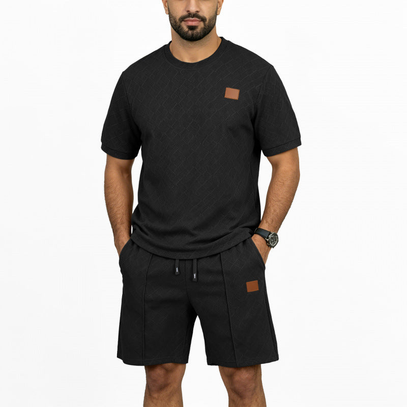 Conjunto Hombre Camiseta Shorts Jacquard | Verano