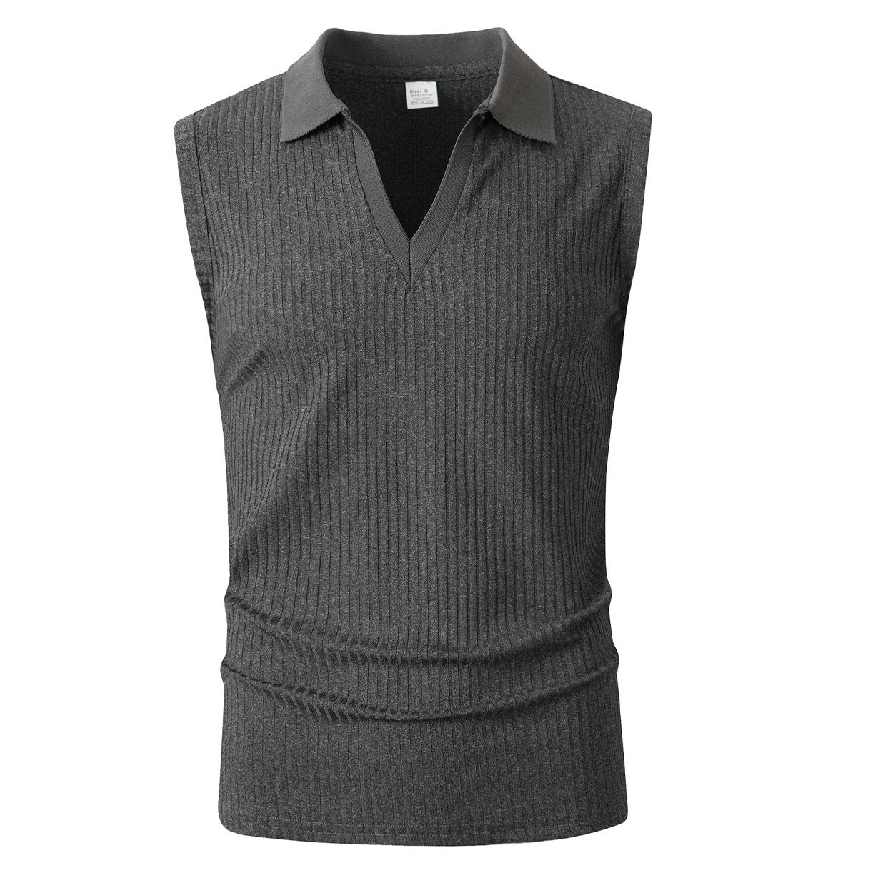 Chaleco Hombre Polo Rayas Verticales | Slim Fit Sin Mangas