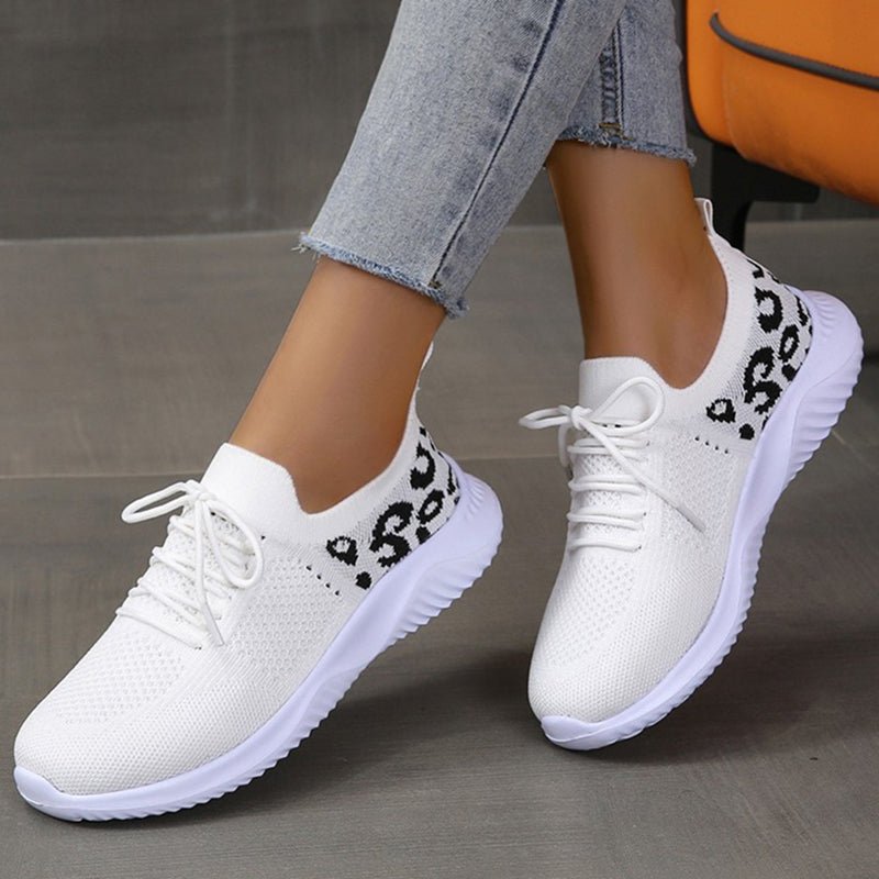 Zapatillas Mujer Leopardo con Cordones | Sneakers Casual - Irina Shop