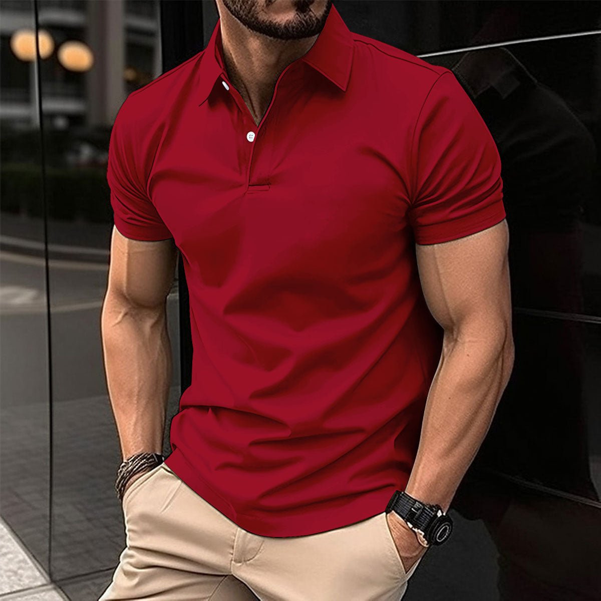Polo Manga Corta Hombre | Color Solido | Tallas S-3XL - Irina Shop