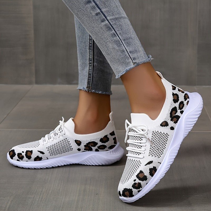 Zapatillas Mujer Leopardo con Cordones | Sneakers Casual - Irina Shop