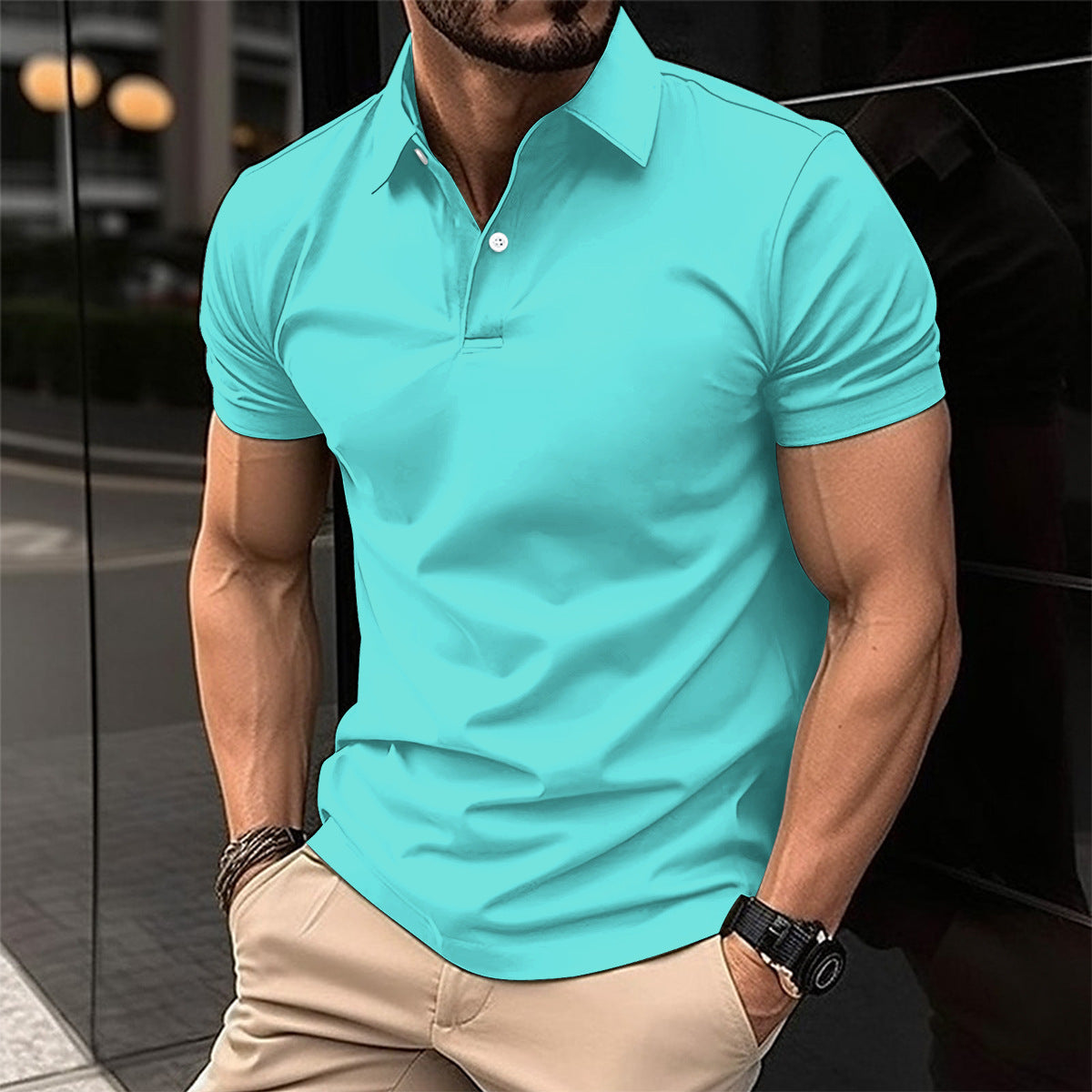 Polo Manga Corta Hombre | Color Solido | Tallas S-3XL