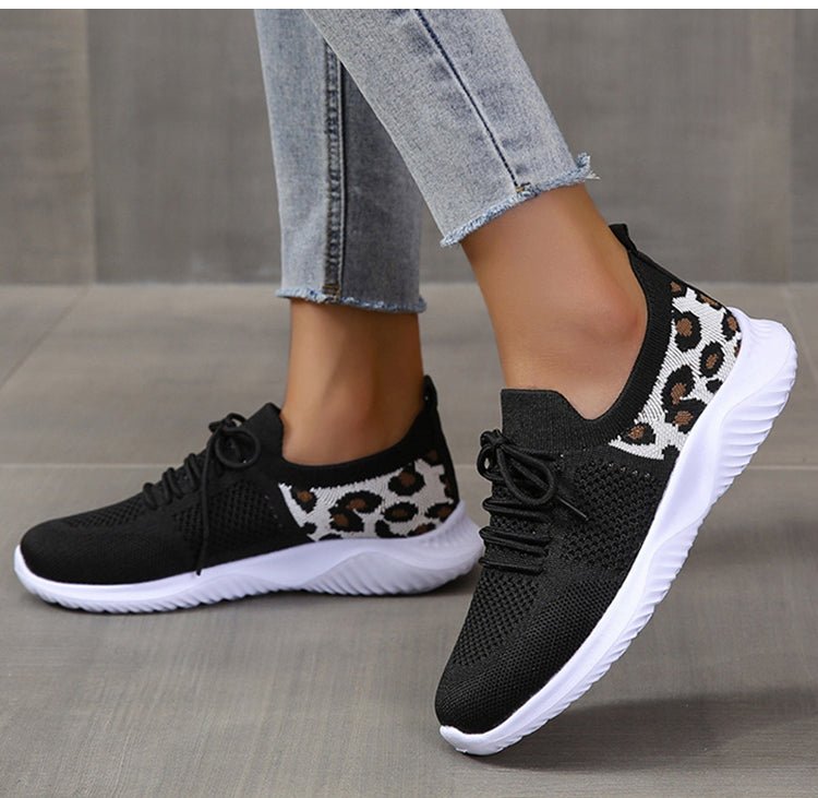 Zapatillas Mujer Leopardo con Cordones | Sneakers Casual - Irina Shop