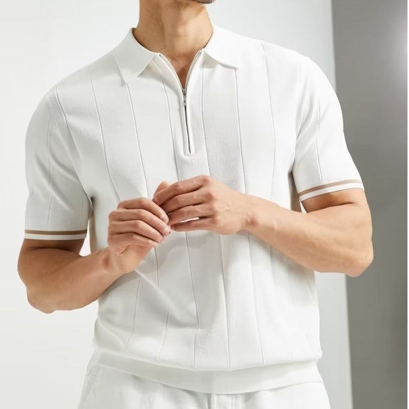 Polo Hombre Manga Corta Cremallera | Camiseta Casual Verano S-XXXL
