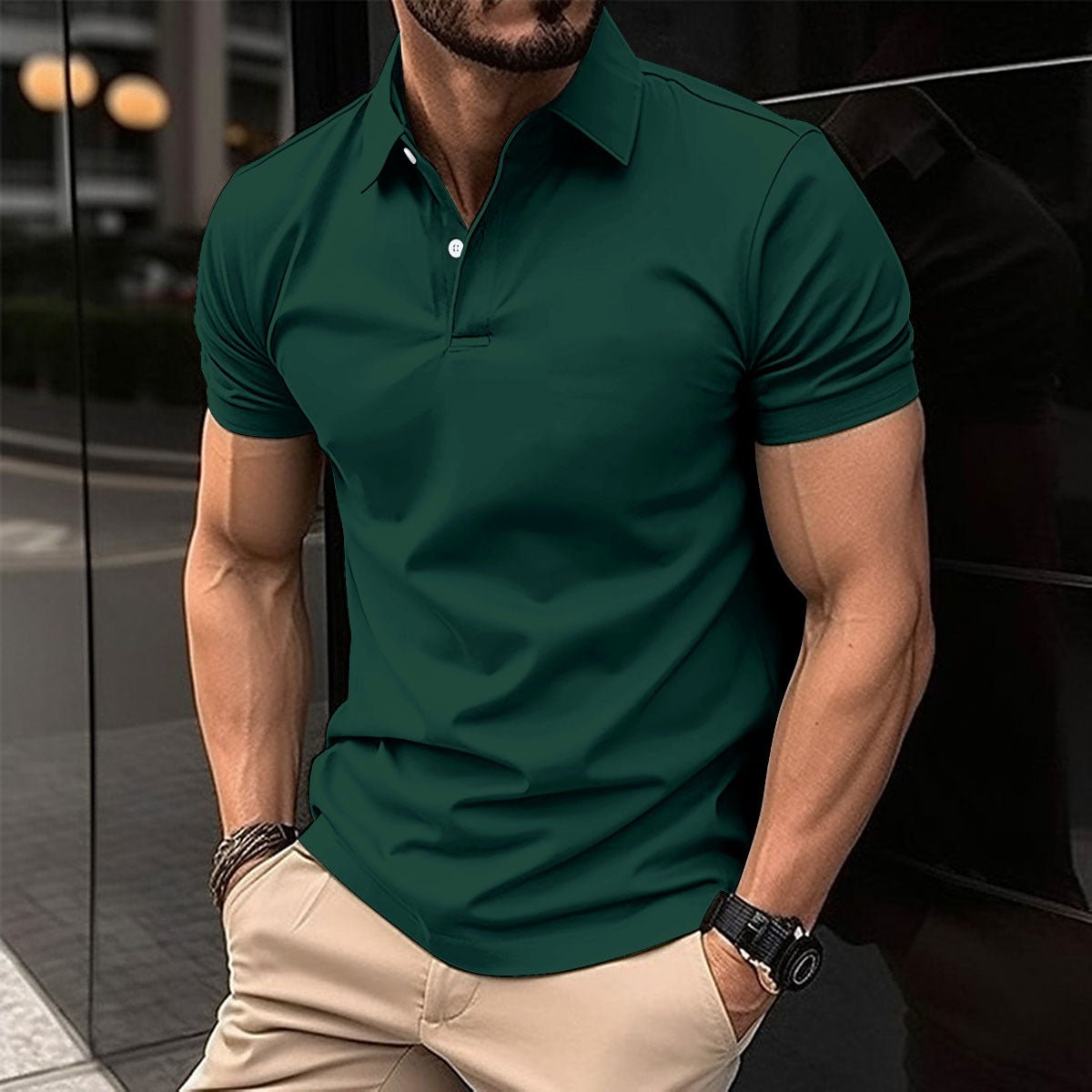 Polo Manga Corta Hombre | Color Solido | Tallas S-3XL - Irina Shop