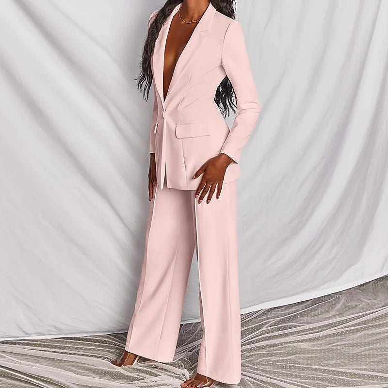 Conjunto Mujer Blazer y Pantalon Recto Casual Elegante - Irina Shop